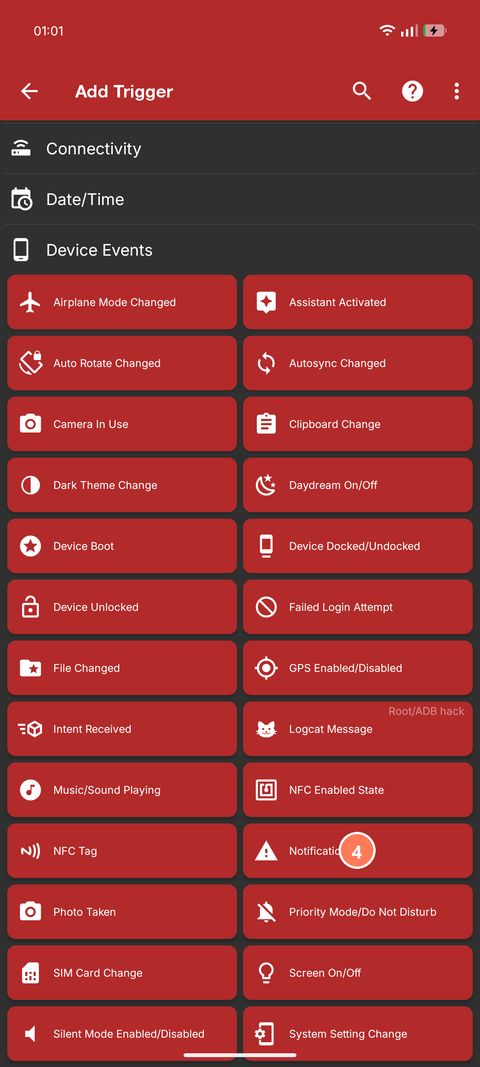 The trigger list